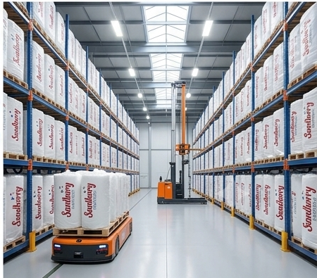 Sandberry Foamtech warehouse serving industries across India